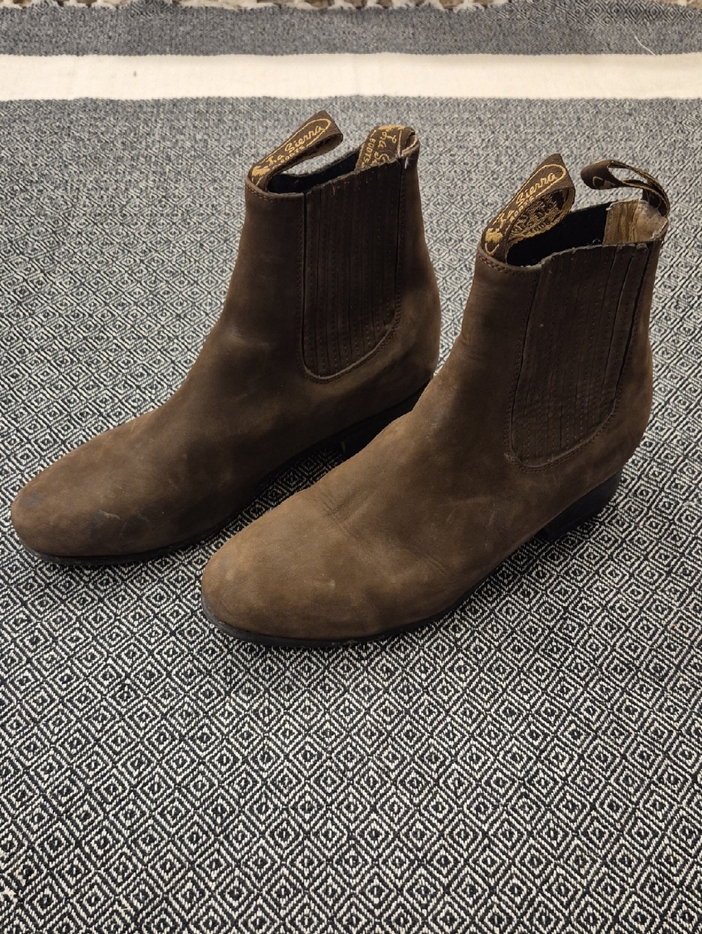 La Sierra Men's Brown Suede Ankle Boots Size 10